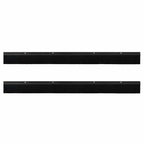 Screw-on Door Brush Seals 2 pcs Black 100 cm Aluminium Alloy