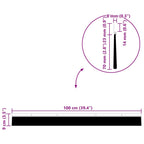 Screw-on Door Brush Seals 2 pcs Black 100 cm Aluminium Alloy