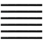 Screw-on Door Brush Seals 6 pcs Black 100 cm Aluminium Alloy