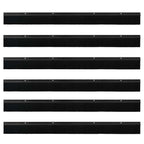 Screw-on Door Brush Seals 6 pcs Black 100 cm Aluminium Alloy