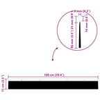 Screw-on Door Brush Seals 6 pcs Black 100 cm Aluminium Alloy