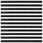 Screw-on Door Brush Seals 12 pcs Black 100 cm Aluminium Alloy