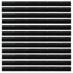 Screw-on Door Brush Seals 12 pcs Black 100 cm Aluminium Alloy