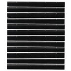 Screw-on Door Brush Seals 12 pcs Black 100 cm Aluminium Alloy