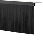 Screw-on Door Brush Seals 2 pcs Black 100 cm Aluminium Alloy