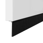 Screw-on Door Brush Seals 2 pcs Black 100 cm Aluminium Alloy