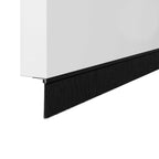 Screw-on Door Brush Seals 6 pcs Black 100 cm Aluminium Alloy