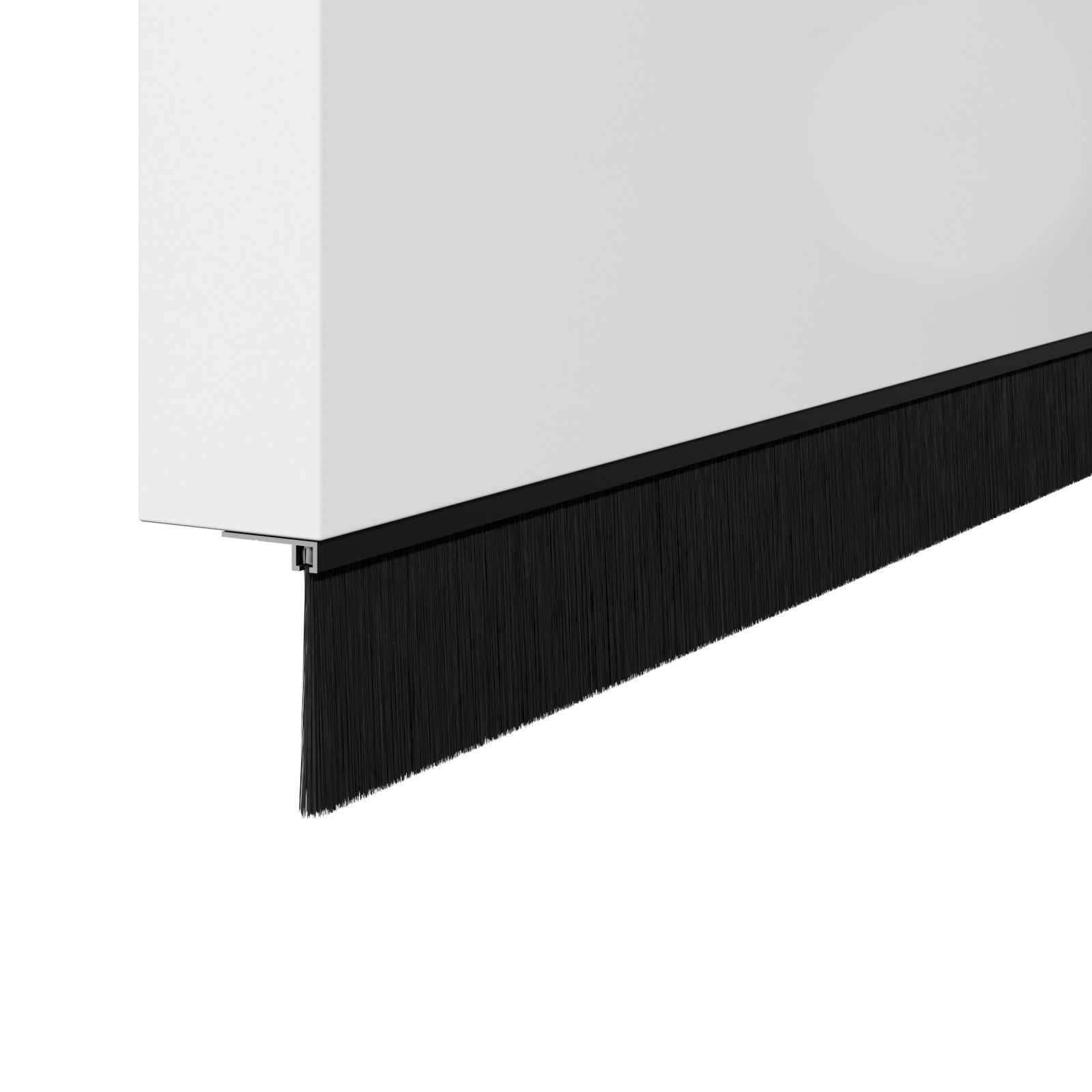 Screw-on Door Brush Seals 6 pcs Black 100 cm Aluminium Alloy