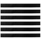 Screw-on Door Brush Seals 6 pcs Black 100 cm Aluminium Alloy