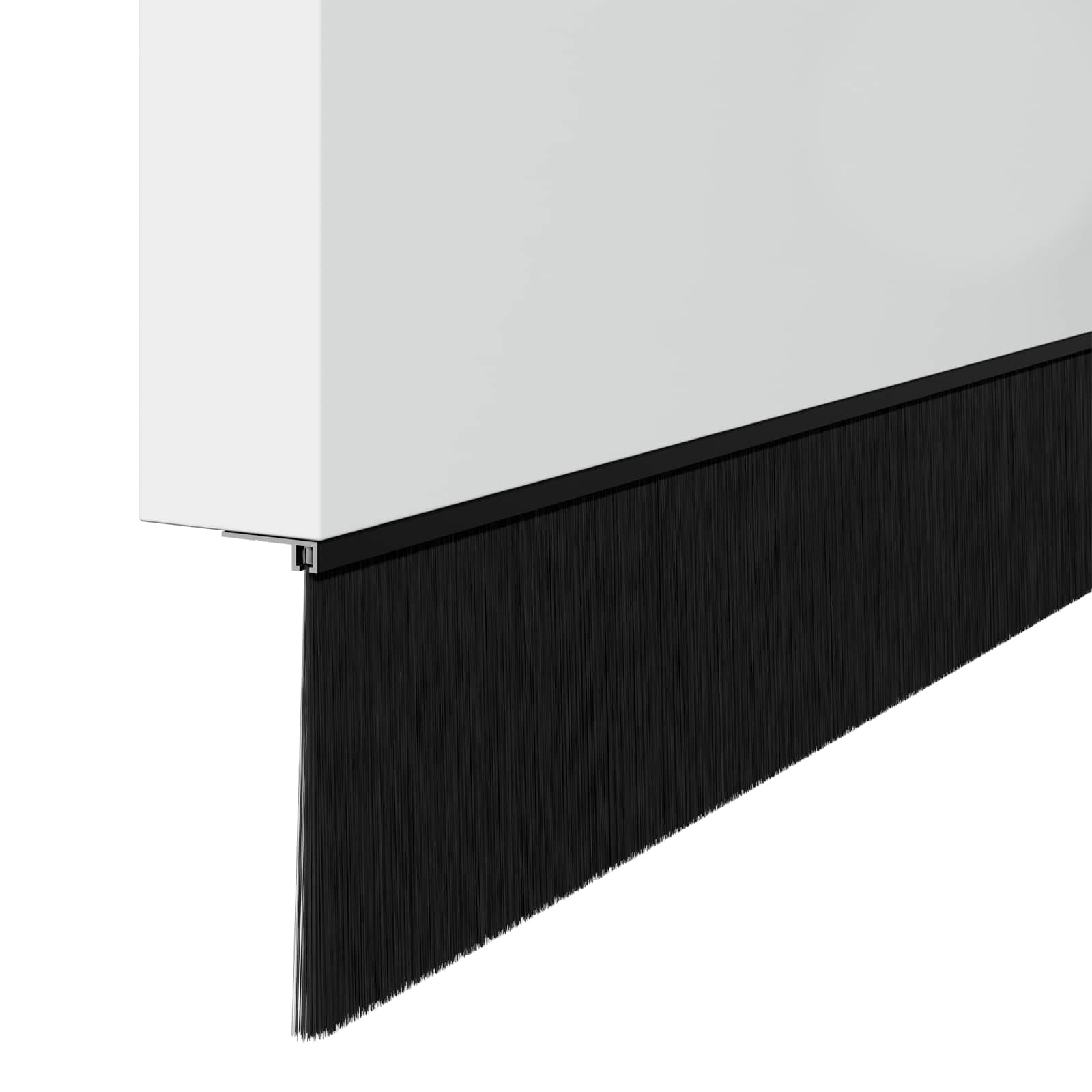 Screw-on Door Brush Seals 6 pcs Black 100 cm Aluminium Alloy