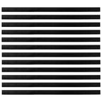 Screw-on Door Brush Seals 12 pcs Black 100 cm Aluminium Alloy