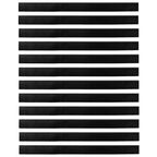 Screw-on Door Brush Seals 12 pcs Black 100 cm Aluminium Alloy