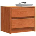 Bedside Tables Wax Brown 40 x 30.5 x 35.5 cm Pine Wood