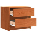 Bedside Tables 2 pcs Wax Brown 40 x 30.5 x 35.5 cm Pine Wood