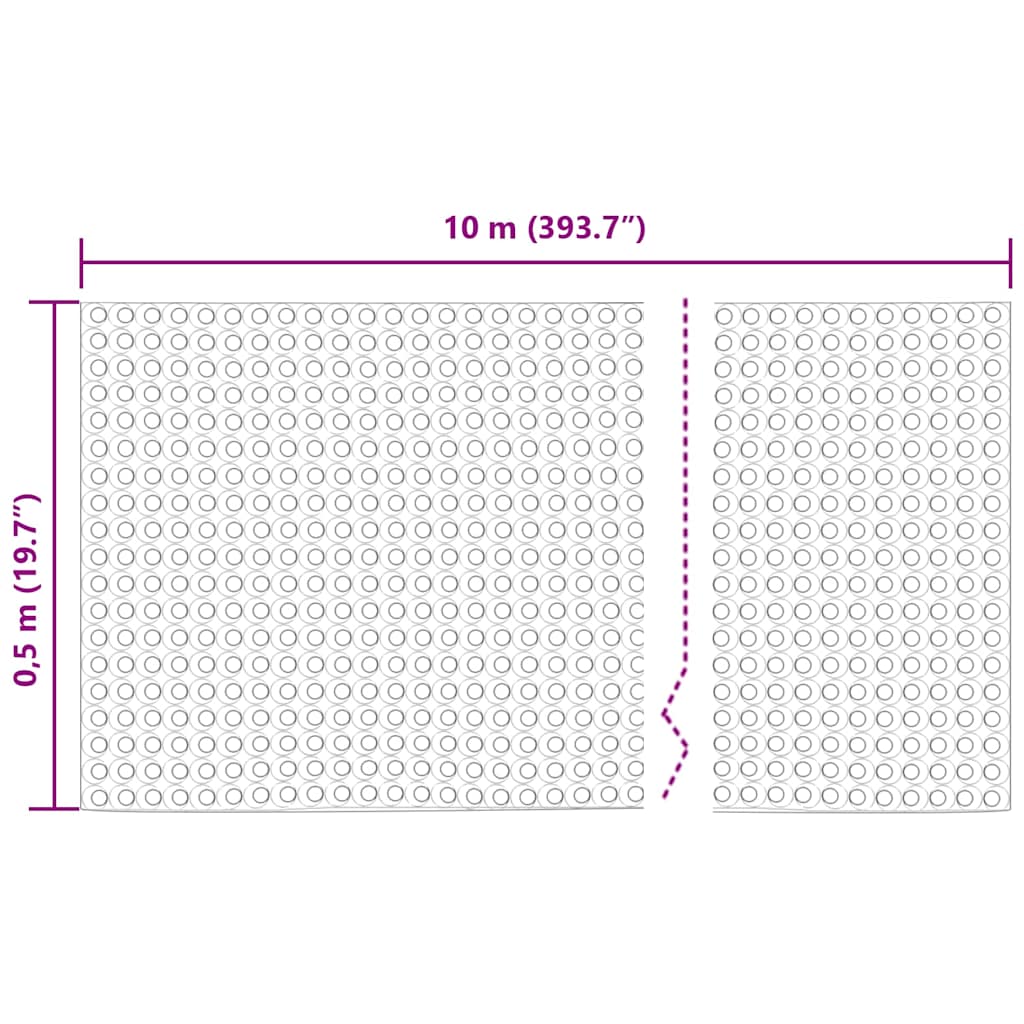 Drainage Sheet Black 0.5 x 10 m HDPE