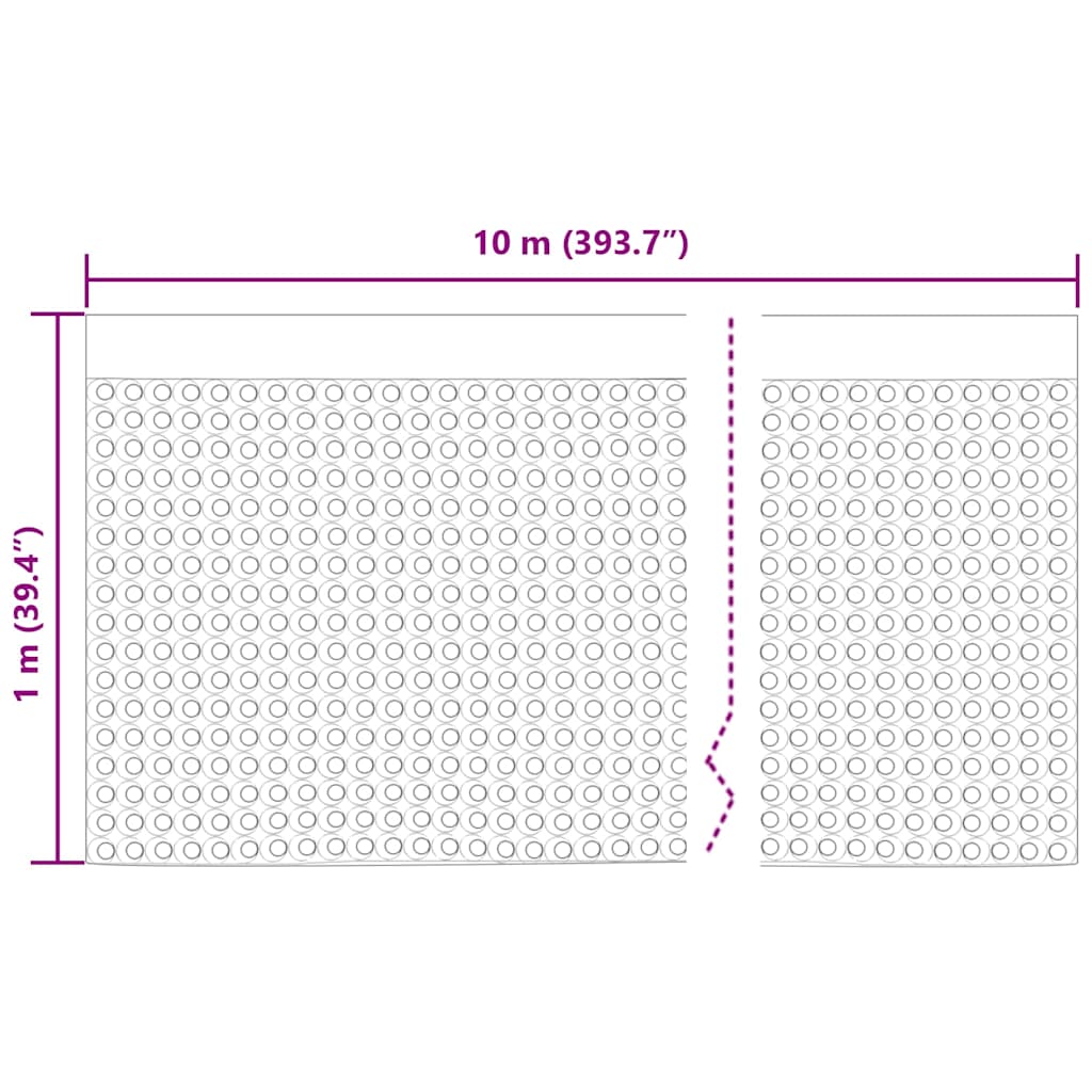 Drainage Sheet Black 1 x 10 m HDPE