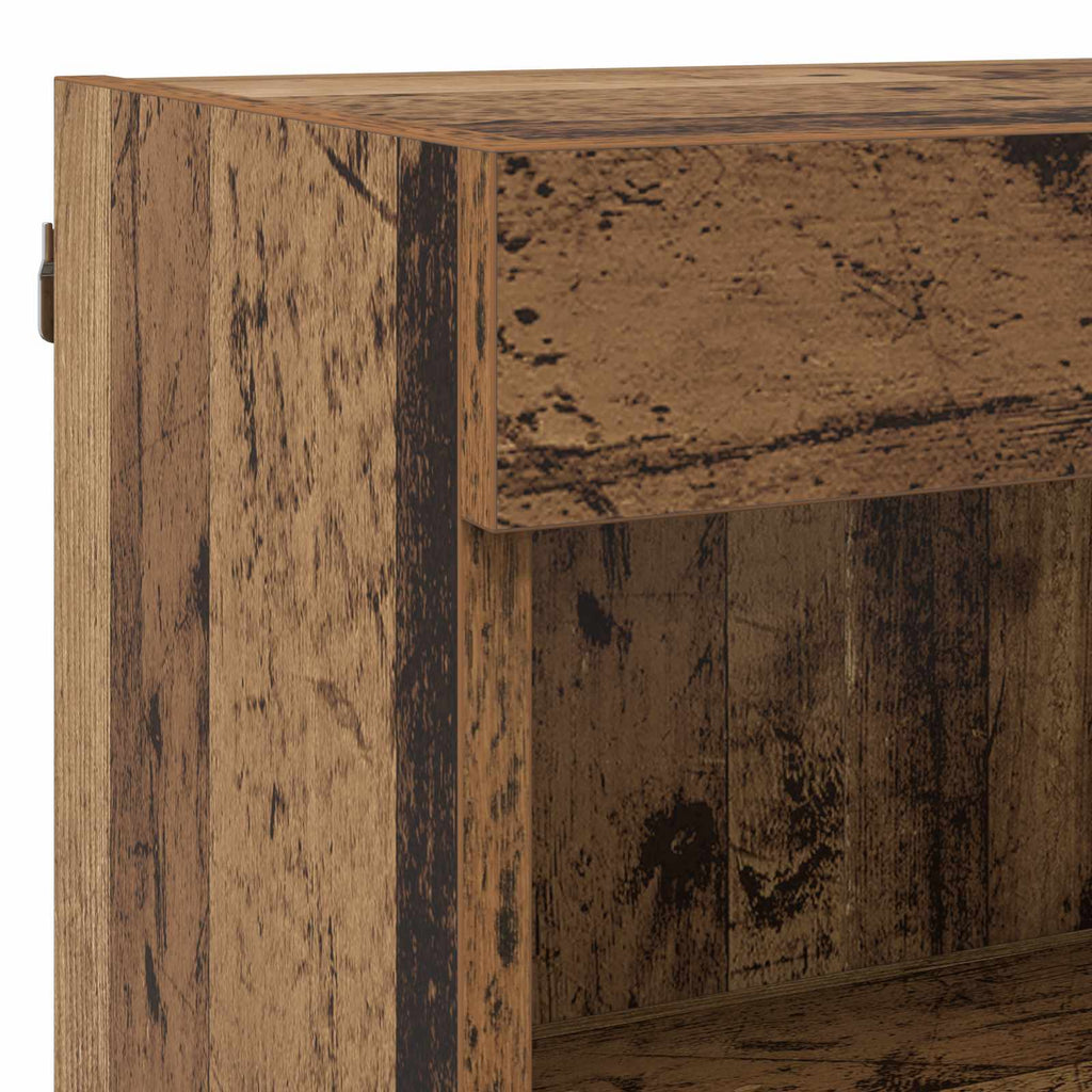 TV Wall Units with LED Wall-mounted 5 pcs Old Wood Engineered Wood