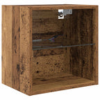 TV Wall Units with LED Wall-mounted 5 pcs Old Wood Engineered Wood