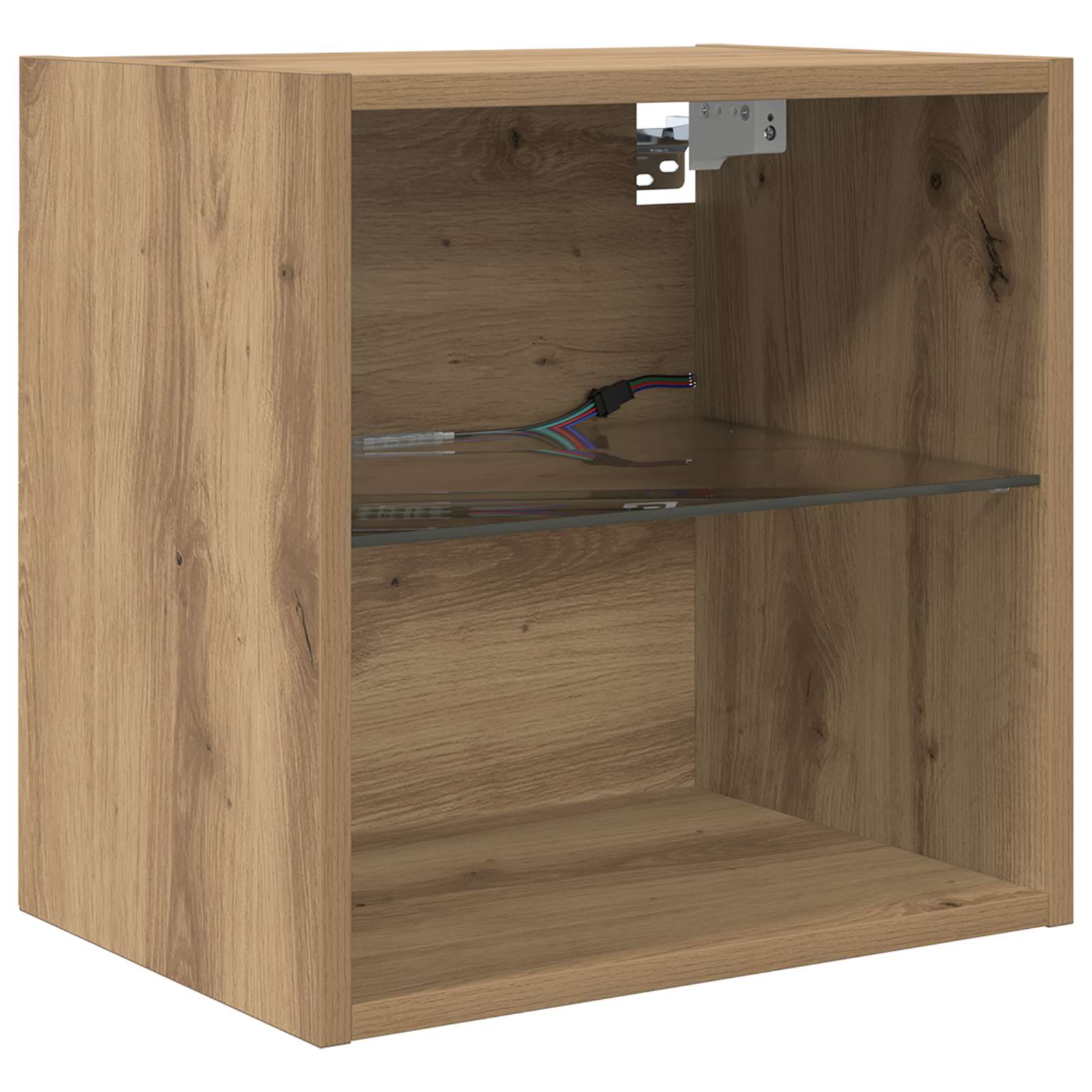 TV Wall Units with LED Wall-mounted 5 pcs Artisan Oak Engineered Wood