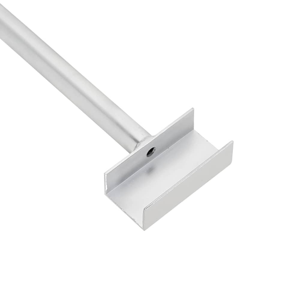 suitable for Flat Tarpaulin Bracket 2 pcs Silver 130-210 cm