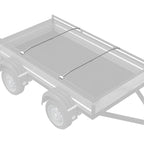 suitable for Flat Tarpaulin Bracket 2 pcs Silver 130-210 cm