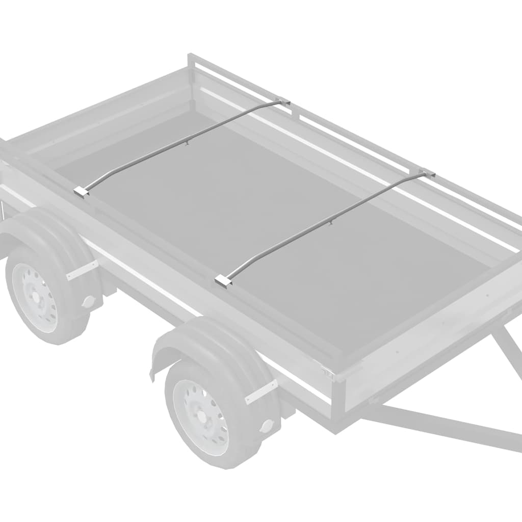 suitable for Flat Tarpaulin Bracket 2 pcs Silver 130-210 cm