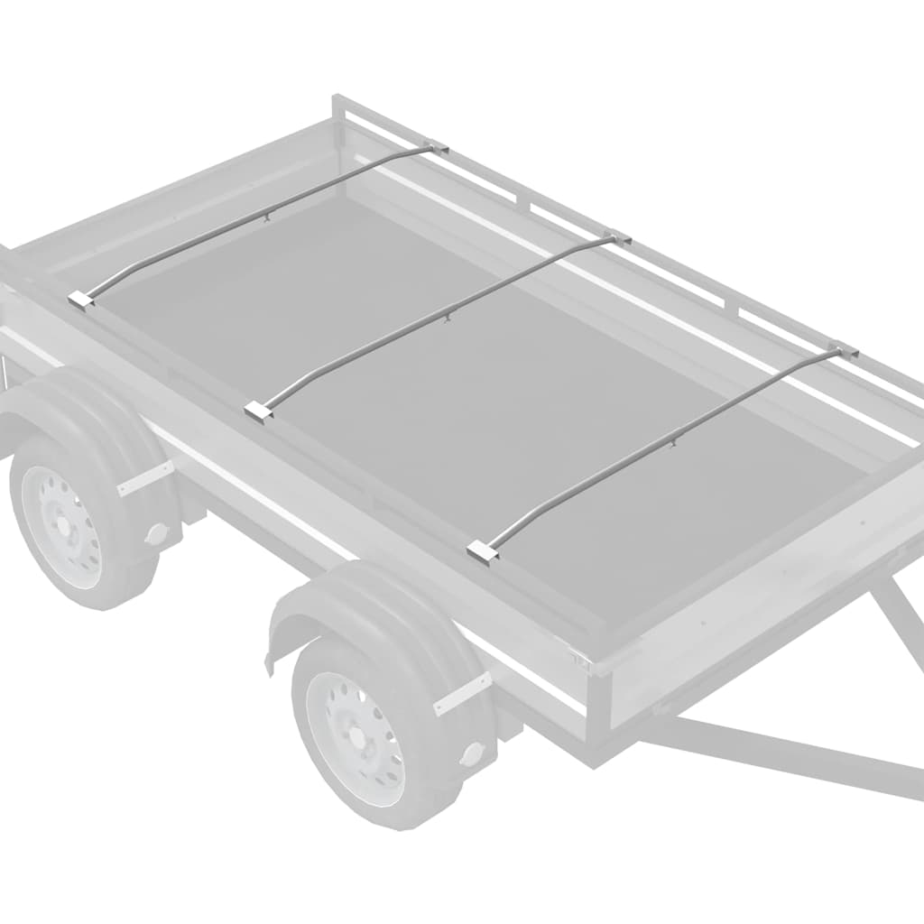 suitable for Flat Tarpaulin Bracket 3 pcs Silver 130-210 cm