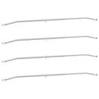 suitable for Flat Tarpaulin Bracket 4 pcs Silver 130-210 cm