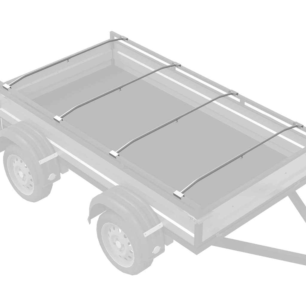 suitable for Flat Tarpaulin Bracket 4 pcs Silver 130-210 cm