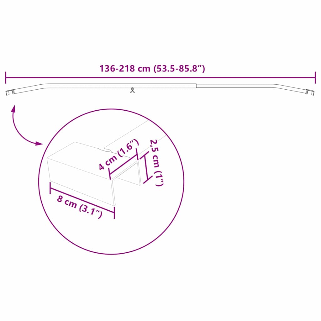 suitable for Flat Tarpaulin Bracket 4 pcs Silver 130-210 cm