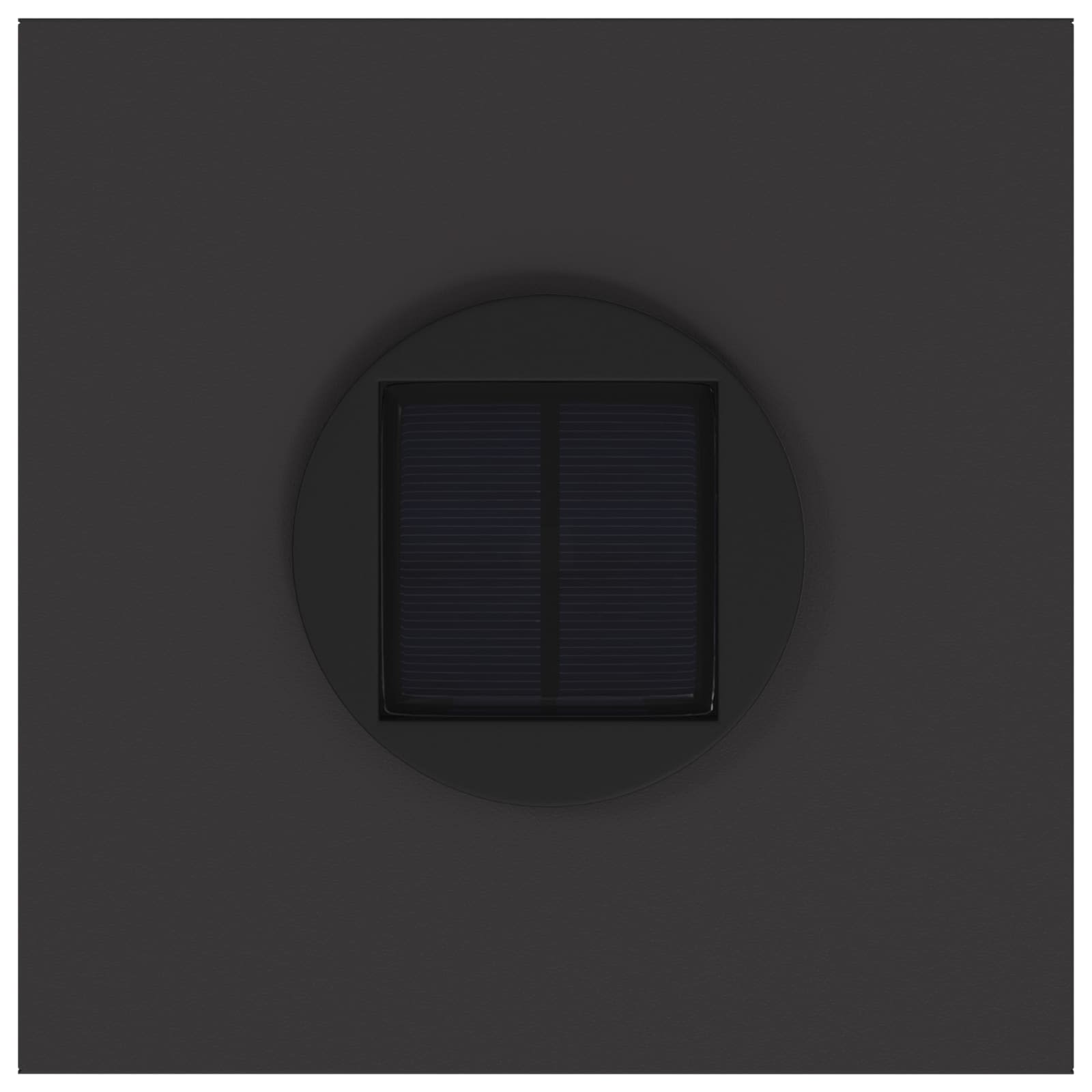 Solar Led Pathway Light 2 pcs Black Cold Rolled Steel