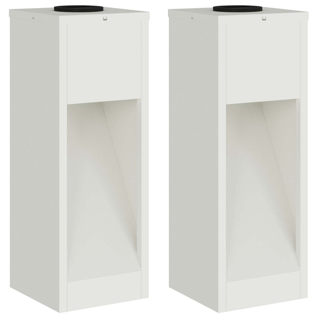 Solar Led Pathway Light 2 pcs White Cold Rolled Steel