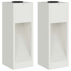 Solar Led Pathway Light 2 pcs White Cold Rolled Steel