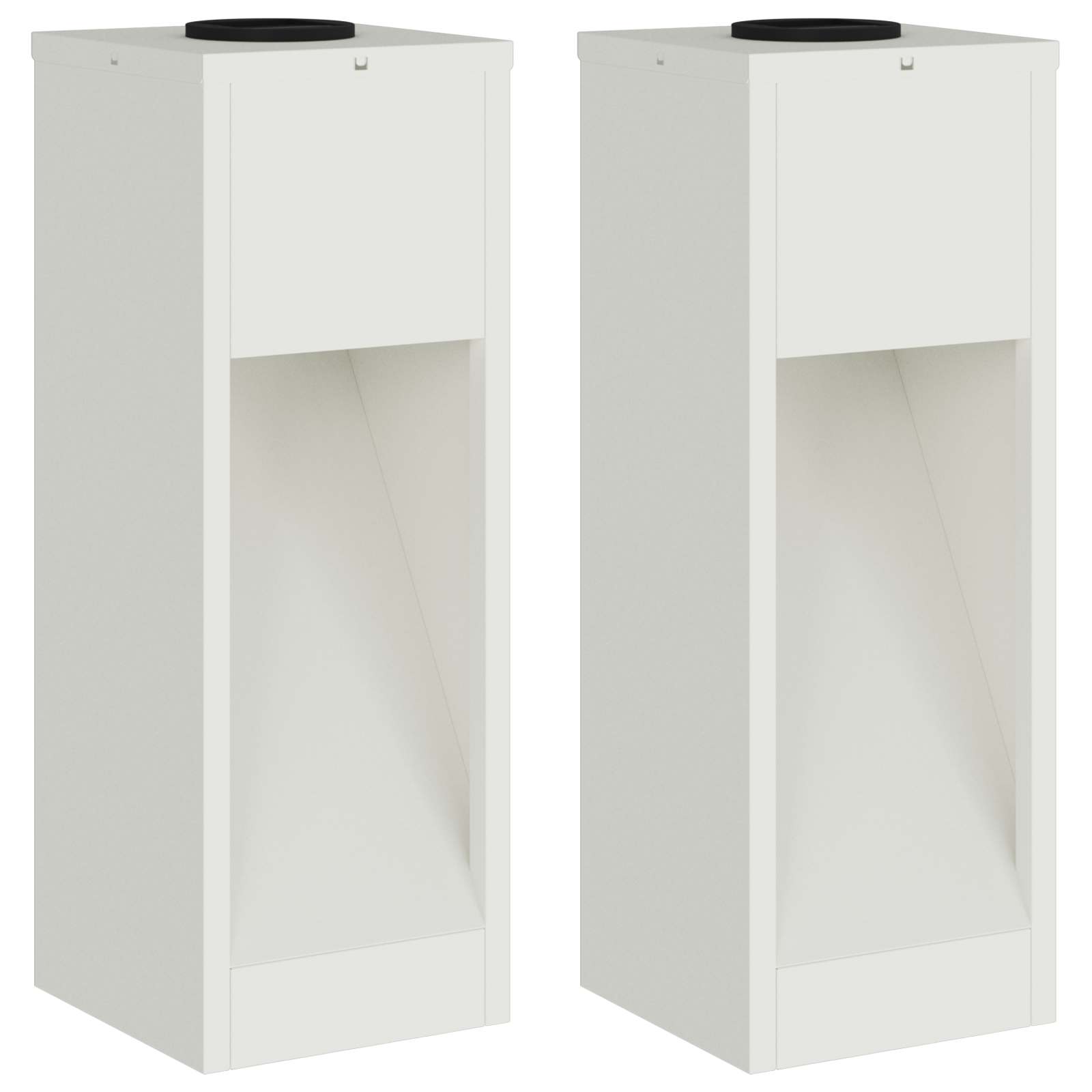 Solar Led Pathway Light 2 pcs White Cold Rolled Steel