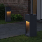 Solar Led Pathway Light 2 pcs Anthracite Cold Rolled Steel