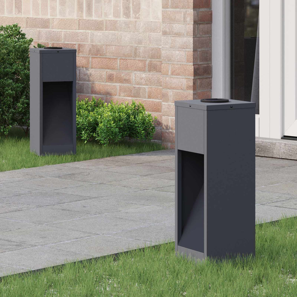 Solar Led Pathway Light 2 pcs Anthracite Cold Rolled Steel