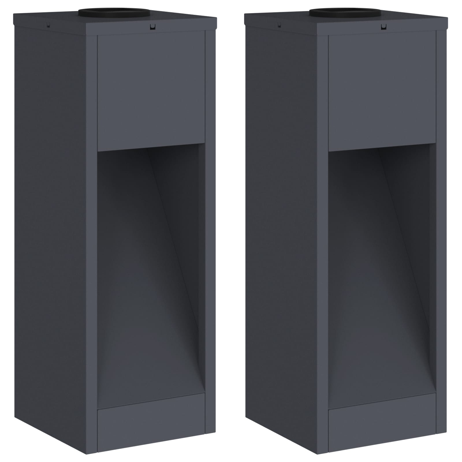 Solar Led Pathway Light 2 pcs Anthracite Cold Rolled Steel