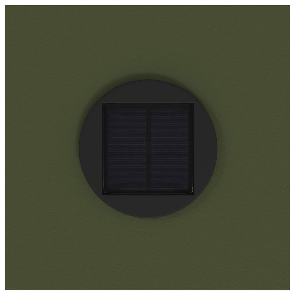 Solar Led Pathway Light 2 pcs Olive Green Cold Rolled Steel