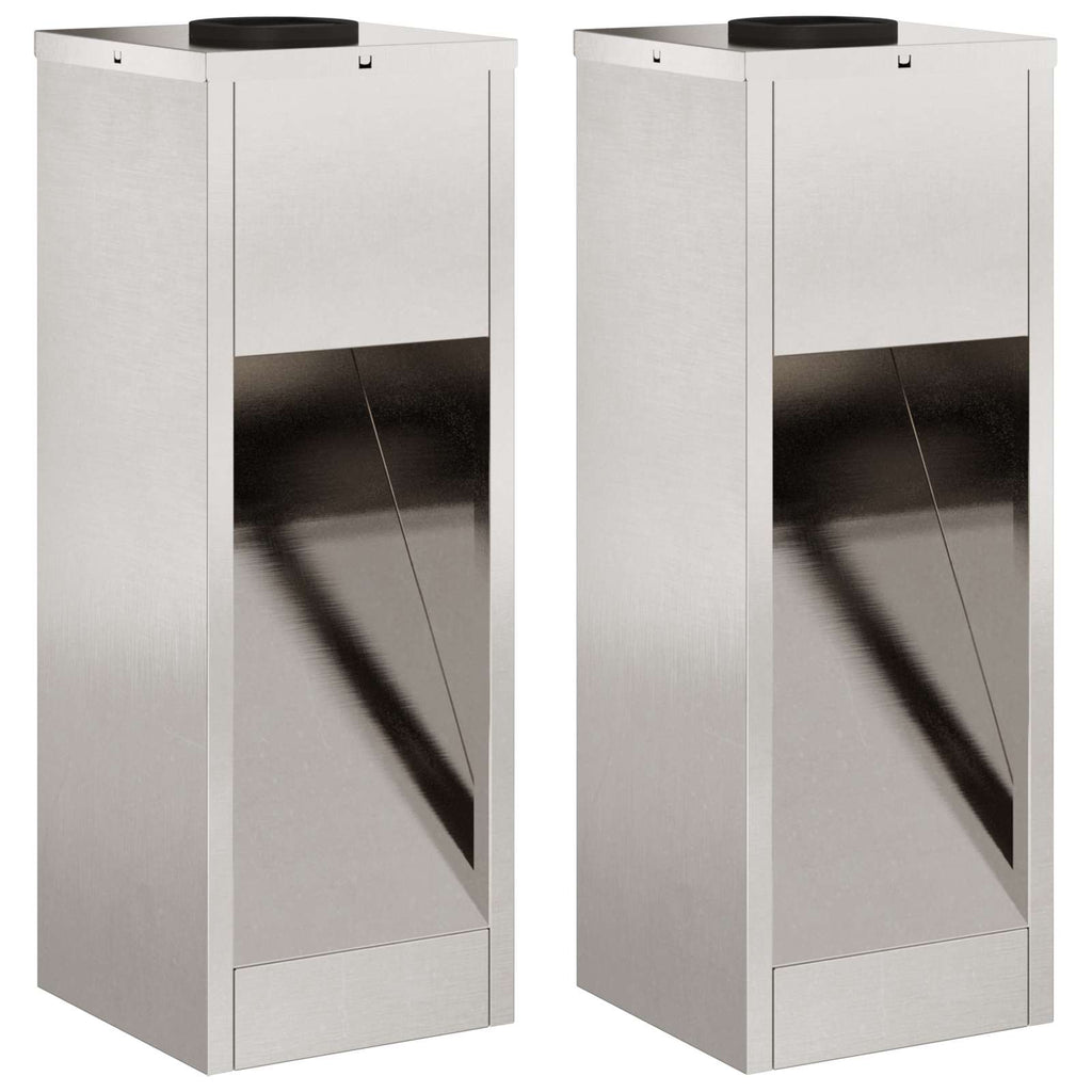 Solar Led Pathway Light 2 pcs Stainless Steel Stainless Steel