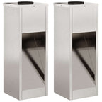 Solar Led Pathway Light 2 pcs Stainless Steel Stainless Steel