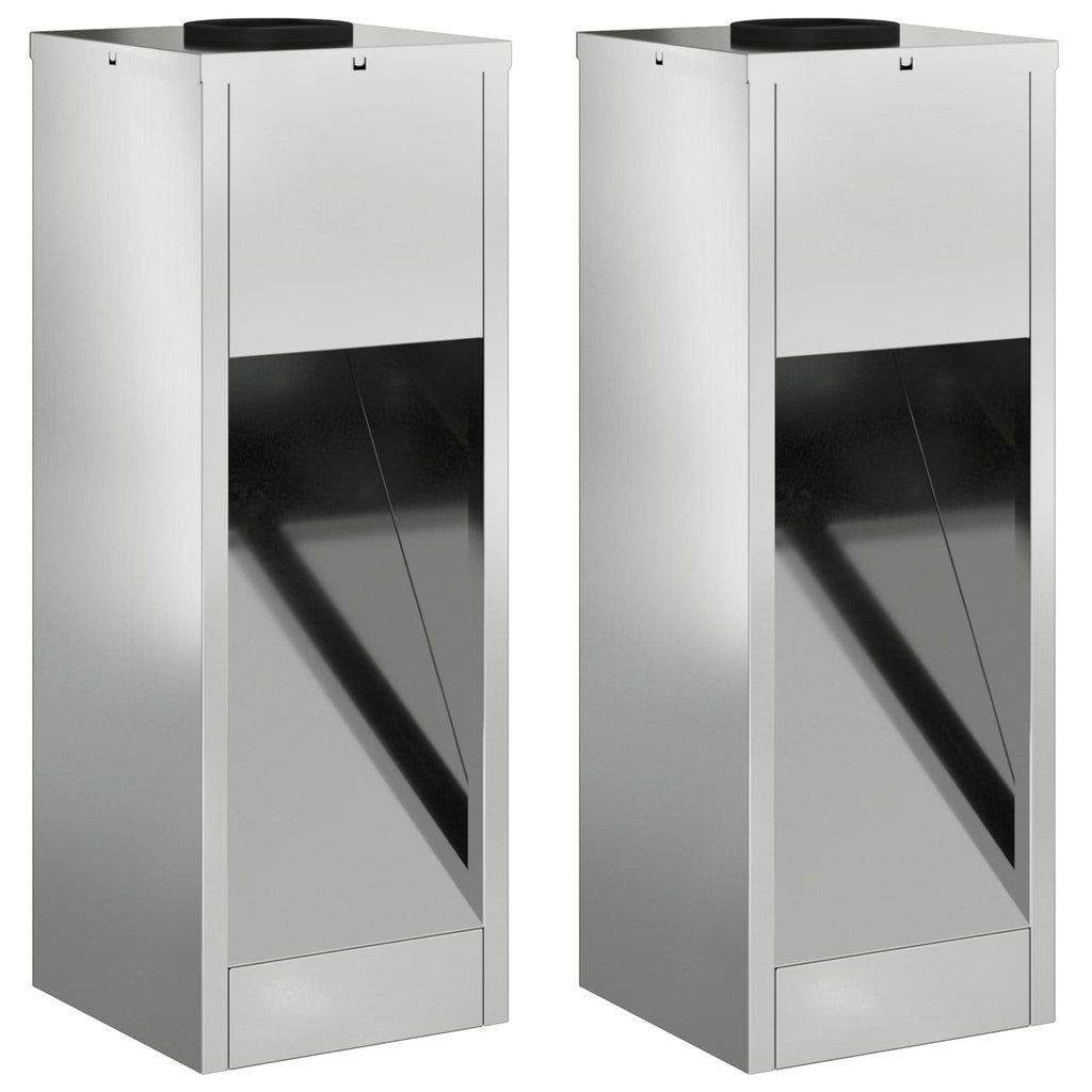 Solar Led Pathway Light 2 pcs Galvanized Galvanized