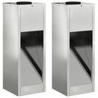 Solar Led Pathway Light 2 pcs Galvanized Galvanized