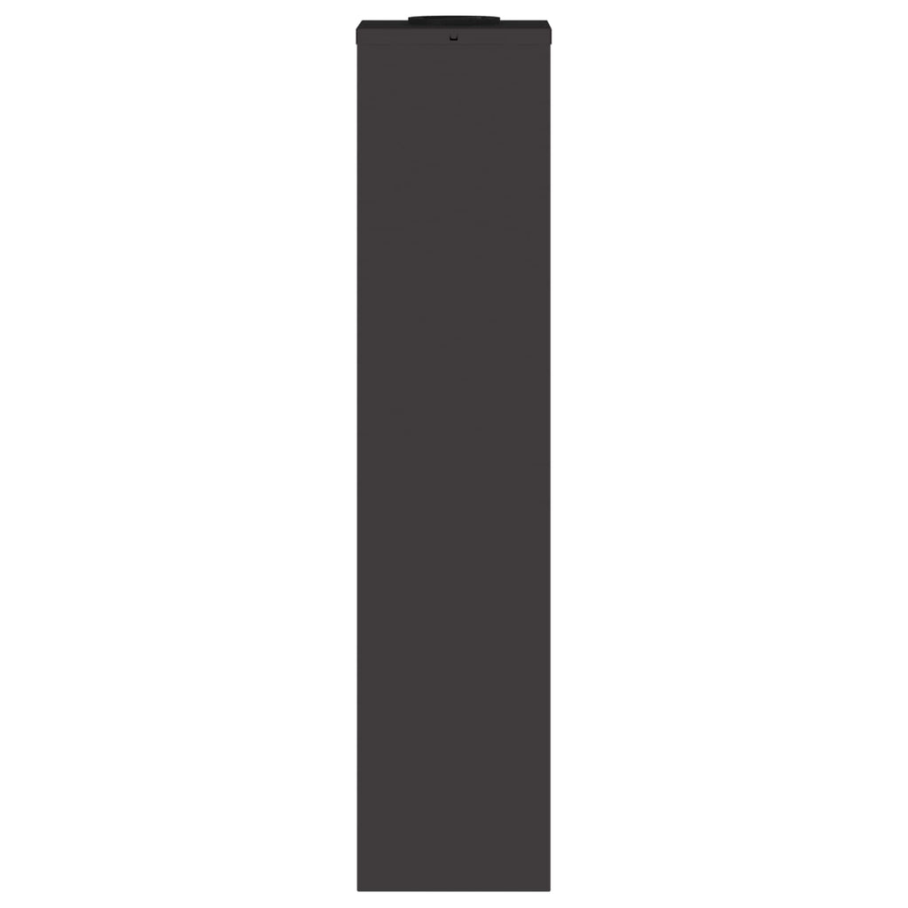 Solar Led Pathway Light 2 pcs Black Cold Rolled Steel