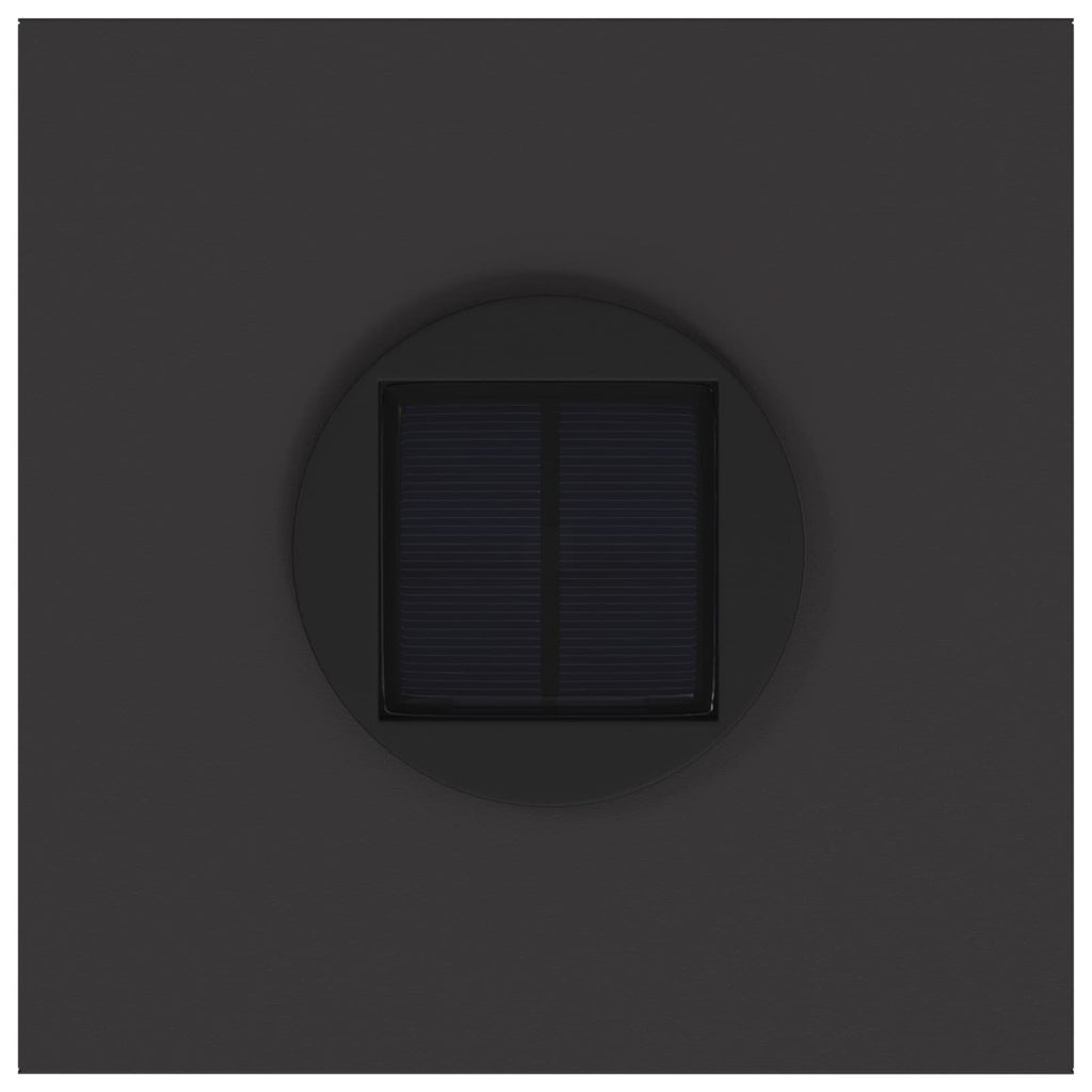 Solar Led Pathway Light 2 pcs Black Cold Rolled Steel