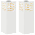 Solar LED Pathway Light 2 pcs White Cold Rolled Steel