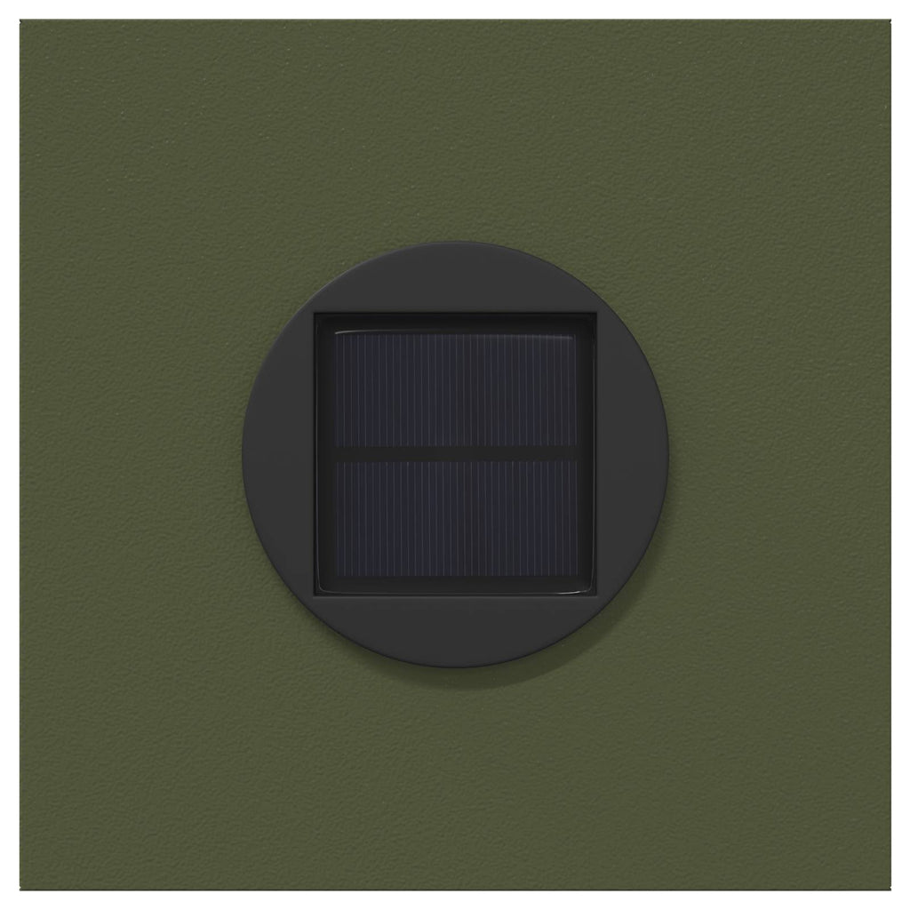 Solar LED Pathway Light 2 pcs Olive Green Cold Rolled Steel