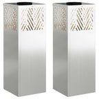 Solar LED Pathway Light Herringbone 2 pcs Galvanized Galvanized