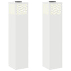 Solar LED Pathway Light 2 pcs White Cold Rolled Steel