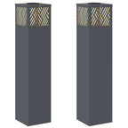 Solar LED Pathway Light 2 pcs Anthracite Cold Rolled Steel