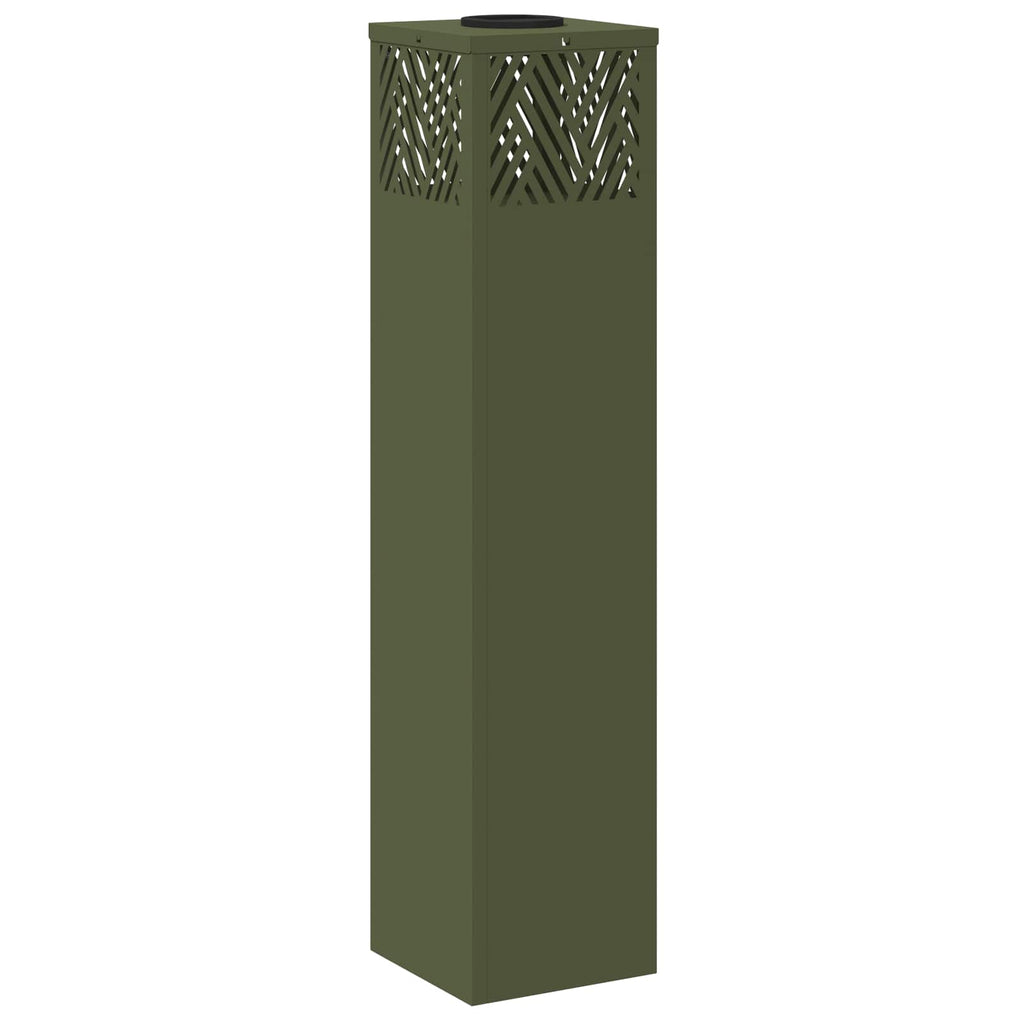 Solar LED Pathway Light 2 pcs Olive Green Cold Rolled Steel